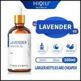 HIQILI 100ML Lavender Essential Oils for Diffuser Humidifier Massage Aromatherapy Pure Natural Aroma Oil for Candle/Soap Making