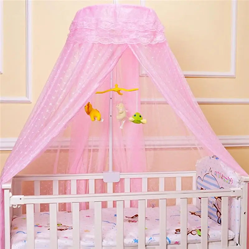 Baby Round Mosquito Net Hung Netting Bed Canopy For Kids Bedroom Mosquito Net Stand Holder Adjustable Clip-on Crib Canopy Holder