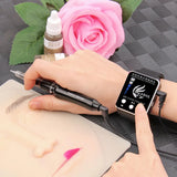 Smart Digital Wireless Permanent Makeup Watch Tattoo Machine 0.18mm Micro 1RL Needle for Eyebrow/Lip/Eyeliner/MTS Tattoo Machine