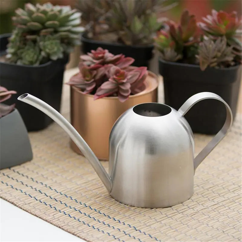 Stainless Steel Watering Pot Gardening Potted Small Watering Can Indoor Succulent Long Watering Flower Kettle 500ml #CW