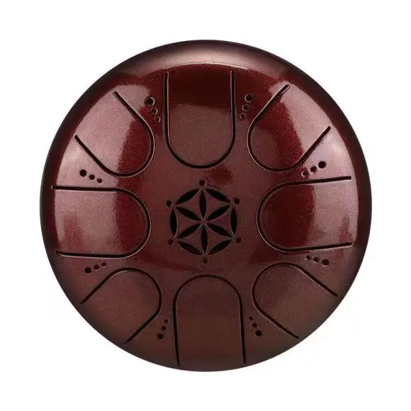 HLURU 5 Inch 8 Tone Steel Tongue Drum Glucophone Drum Percussion Ethereal Drum Hang Drum Percussion Musical Instruments