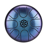 HLURU 5 Inch 8 Tone Steel Tongue Drum Glucophone Drum Percussion Ethereal Drum Hang Drum Percussion Musical Instruments