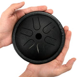 HLURU Mini Music Drum 5.5 Inch 6 Notes Glucophone Steel Tongue Drum  C Tone Ethereal Drum Yoga Meditation Percussion Instrument