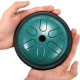 HLURU Mini Music Drum 5.5 Inch 6 Notes Glucophone Steel Tongue Drum  C Tone Ethereal Drum Yoga Meditation Percussion Instrument