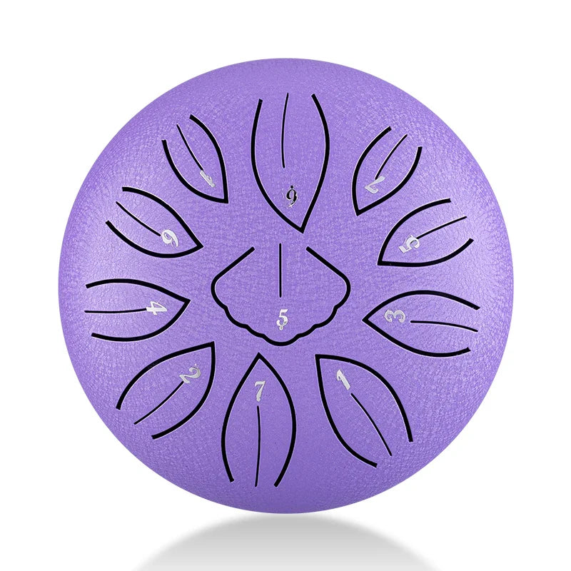 HLURU Mini Steel Tongue Drum 6 Inch 11 Notes C Key Drum Music Drum Ethereal Drum Yoga Meditation Drum Percussion instruments