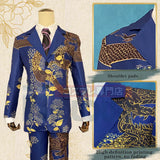 HOLOUN Tokyo Anime Cosplay Costume Exhibition Suit Ken Ryuguji Draken Uniform Blue Dragon 5Pcs Set Coat Halloween Gift