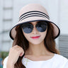 Muchique Boater Hats for Women Summer Sun Straw Hat Wide Brim Beach Hats Girl Outside Travel Straw Cap Casual Bow Hat B-7847