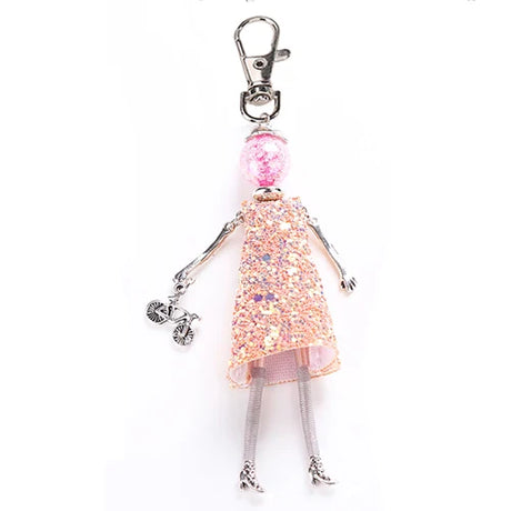 YLWHJJ brand Doll Handmade Cute charm keychain for Women Car Pendant Girls fashion Jewelry Bag key chains Accessories key ring