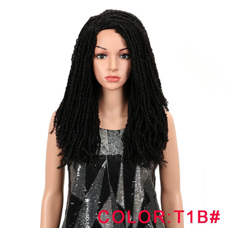 MAGIC 22Inch Synthetic Hair Wigs For Black Women Crochet Braids Twist Jumbo Dread Faux Locs Hairstyle Long Afro Brown Hair