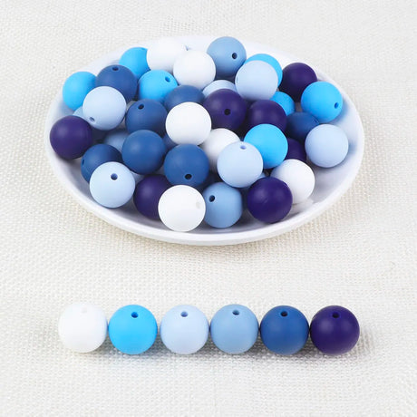 Joepeada 300Pcs/lots 12mm Round Silicone Teething Beads Food Grade Silicone Rodents For DIY Baby  Teething Necklace Baby Teether