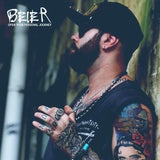 BEIER One Piece Sale Genes Leather Bracelet Bangle For Man Punk Man's Hip-pop Jewelry High Quality boy`s Gift BC-L008