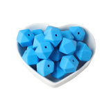 Joepada 100Pcs 14mm Hexagon Silicone Beads Food grade Baby Teething Beads DIY Baby Teething Necklace Accessories Baby Teether