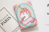 Cute Unicorn Girls Travel Abroad Passport Protection Set Waterproof  Passport Holder Card Wallet