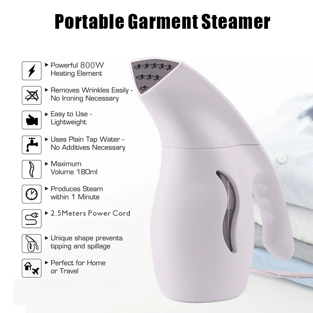 Mini Portable Handheld Ironing Garment Steamer Vertical Fast-Heating 220v-240v 800w Home Electric Steam Cleaner With EU Plug