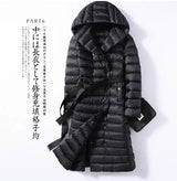 SEDUTMO Winter  Long Womens Down Jackets Ultra Light Duck Down Coat  Hoodie Autumn Puffer Jacket ED226