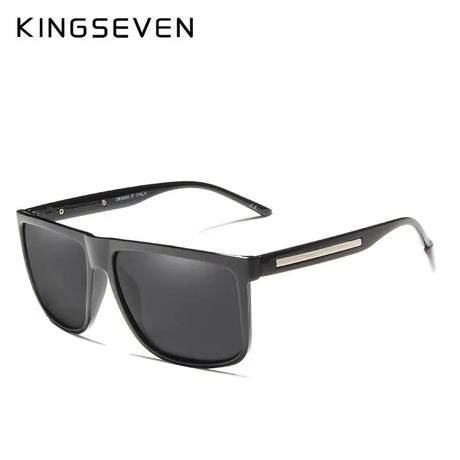 KINGSEVEN BRAND DESIGN Sunglasses Men Male Polarized Sunglasses Driving Vintage TR90 Square Frame Goggles Gafas UV400