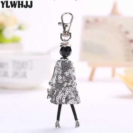 YLWHJJ brand Doll Handmade Cute charm keychain for Women Car Pendant Girls fashion Jewelry Bag key chains Accessories key ring