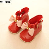 YATFIML 2021 Fashion baby girl rain boots PVC waterproof boots with bow Children;s rain shoes