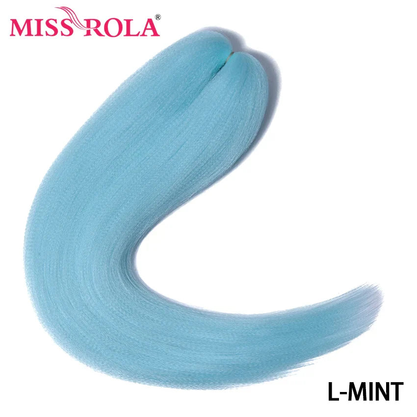 MISS ROLA Synthetic Kanekalon Hair Jumbo Braids 24 Inches100g Yaki Straight Hair Extension Pre Stretched Blonde Pink Wholesale