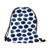 Simple Style Geometric Pattern Artistic Leaf Print Drawstring Bag Casual Practical Polyester String Backpack Outdoor Package