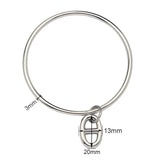 Round Pendant with All Crystal Cuff Bangles Metal 70/65/60mm inside of diameter Bracelets Arm Open Bangles for Women Men