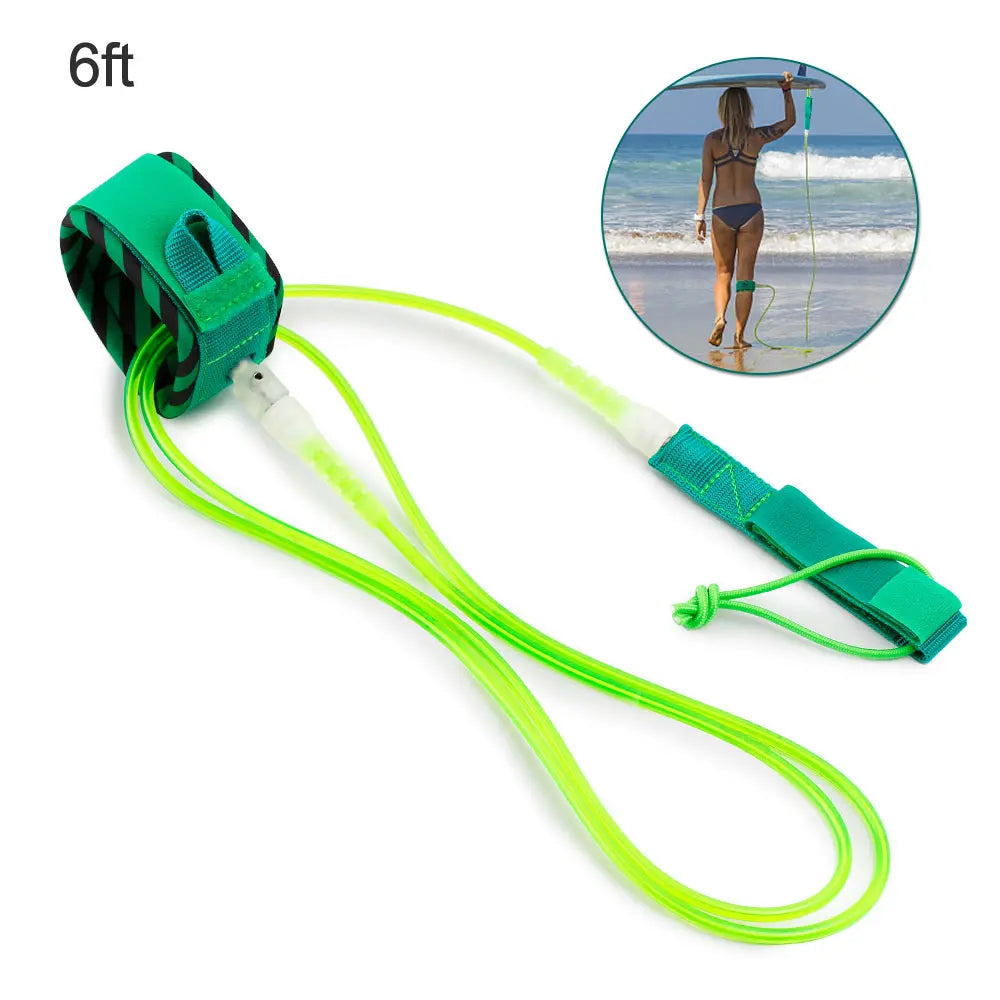 6ft Paddle Leash Surf Leash Surfboard Leash Smooth Steel Swivel Surfing Leg Rope Smooth Steel Paddle board Leash 6FT