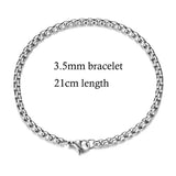 10pcs/lot 316 Stainless Steel Necklace and Bracelet Chain DIY Jewelry Findings Multi Sizes with Lobster Claw Clasps S-005*10