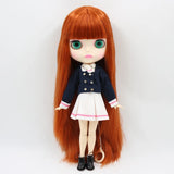 ICY DBS Blyth Doll 1/6 bjd toy 30cm red brown Hair white skin joint body matte face girl gift ob24 anime doll