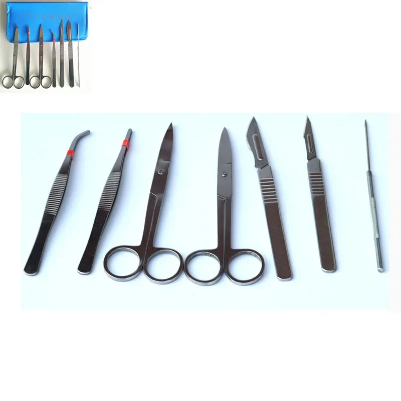 4pcs or 7 pcs /set Dissector Microscope Dissecting tool kit for specimen making Microscope parts & accessories Stainless steel