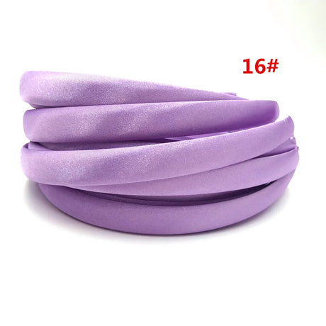 24Pcs/Lot 15mm 24 Colors Satin Fabric Covered Resin Hairband Wholesale Adult Kids Headband Girls DIY Hair Loop Hair Accessories