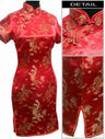 Navy Blue Vintage Chinese Women's Satin Mini Cheongsam Qipao Dress  S M L XL XXL XXXL 4XL 5XL 6XL Mujeres Vestido J4065