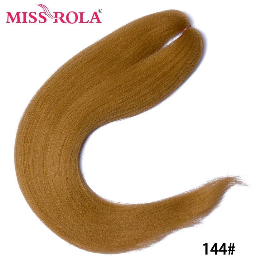 MISS ROLA Synthetic Kanekalon Hair Jumbo Braids 24 Inches100g Yaki Straight Hair Extension Pre Stretched Blonde Pink Wholesale