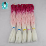 Luxury ForBraiding 3pcs bulk buy Henlon 24inch 60cm Folded Two Three Tone Color Ombre Braiding Synthetic Jumbo Braids