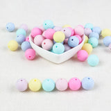 Joepeada 300Pcs/lots 12mm Round Silicone Teething Beads Food Grade Silicone Rodents For DIY Baby  Teething Necklace Baby Teether