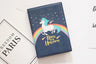 Cute Unicorn Girls Travel Abroad Passport Protection Set Waterproof  Passport Holder Card Wallet