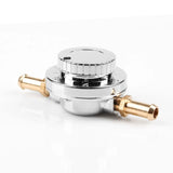 Silver 8mm & 10mm Manual Adjustable Fuel Pressure Regulator Carburettor Carb Aluminum Car Oil Pressure Regulator RS-FRG011