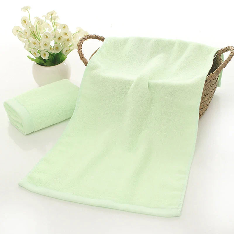 10 Pcs/Set Bamboo Fiber Face Towel 25x50cm Soft Children Hand Towel for Home Kitchen Bathroom Quick-Dry Handkerchief Bath Towels