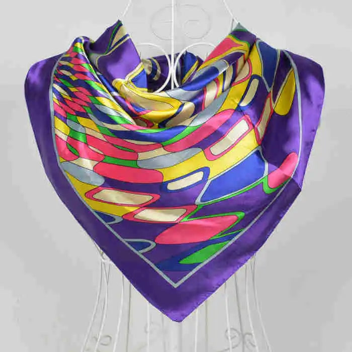 BYSIFA Yellow Green Scarves Bufandas Female Scarfs Shawl Fashion Elegant Satin Square Scarves Fall Winter Brand Silk Scarf Hijab