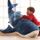 50/100CM New Cartoon Blue Shark Stuffed Plush Toys Big Fish Whale Baby Soft Animal Pillow Dolls Children Birthday Gifts