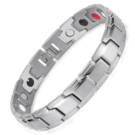 Rainso Men’s Bracelet Homme With Magnet Stainless Steel Bracelet Viking 4in1 Bio Energy Health Jewelry