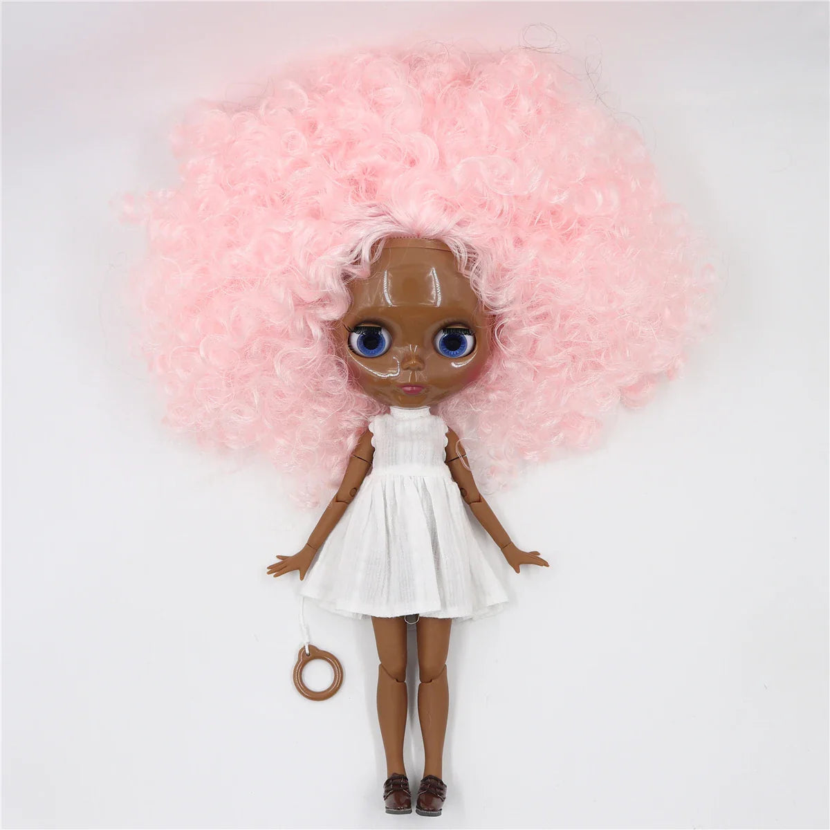 ICY DBS Blyth Doll 1/6 bjd ob24 joint body Pink hair afro hair 30cm nude doll white skin super black skin anime girls gift