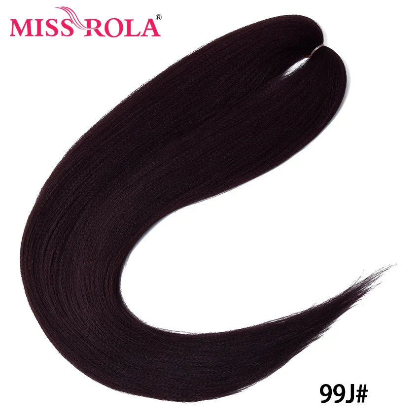 MISS ROLA Synthetic Kanekalon Hair Jumbo Braids 24 Inches100g Yaki Straight Hair Extension Pre Stretched Blonde Pink Wholesale