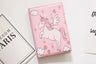 Cute Unicorn Girls Travel Abroad Passport Protection Set Waterproof  Passport Holder Card Wallet