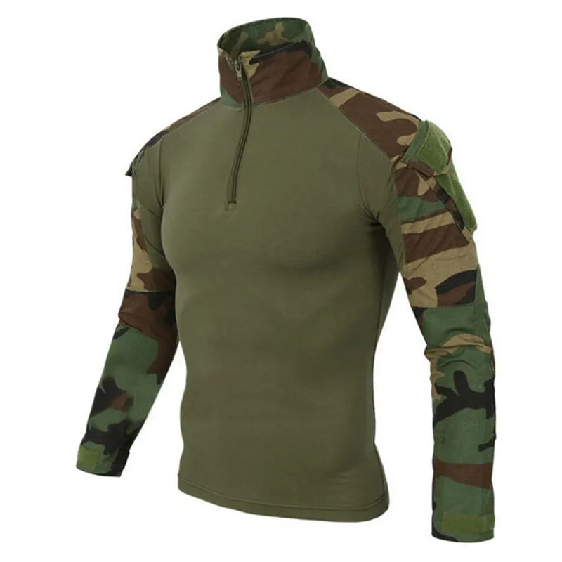 US Army Tactical Military Uniform Airsoft  Camouflage Combat-Proven Shirts Rapid Assault Long Sleeve Shirt Battle Strike