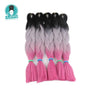 Luxury ForBraiding 3pcs bulk buy Henlon 24inch 60cm Folded Two Three Tone Color Ombre Braiding Synthetic Jumbo Braids