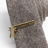 Mens Tool Box Luxury Cool Weapon Clamp Copper Stainless Metal Clip Sword Gun Anchor Tie Bar Male Necktie Clasp Gift Accessory