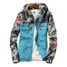 Windbreaker Jackets Mens Hooded Jacket Sportswear Bomber Jacket Fashion Light Weight Flowers Casual Mens jackets Coats Outwear