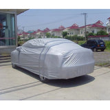 Universal Full Car Covers Snow Ice Dust Sun UV Shade Cover Foldable Light Silver Auto Car Outdoor Protector Cover Not Waterproof