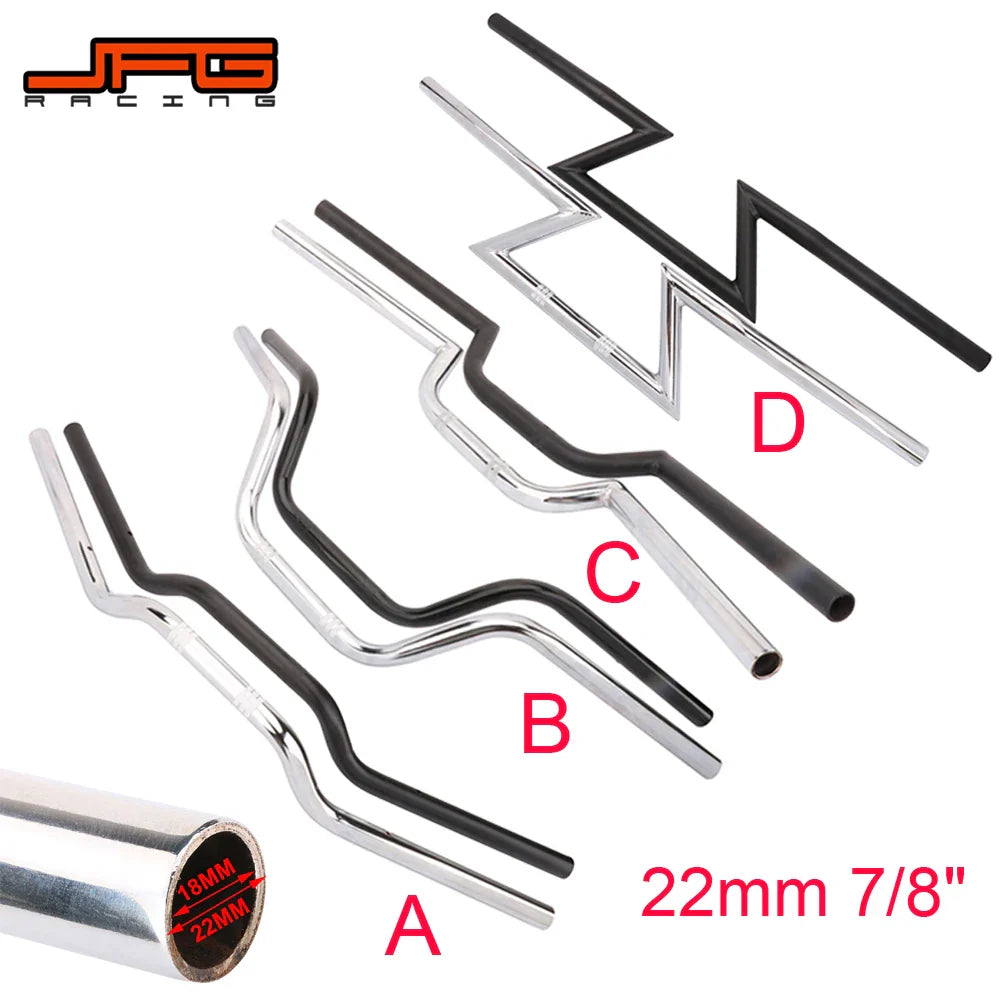 Motorcycle 22mm 7/8" Or 25mm 1" Handlebar Chrome Retro Drag Handle Z Bar For Harley Sportster 1200 883 Touring Chopper Bobber