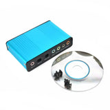 Sound Card Adapter 6 Channels External Converters Retractable Connector